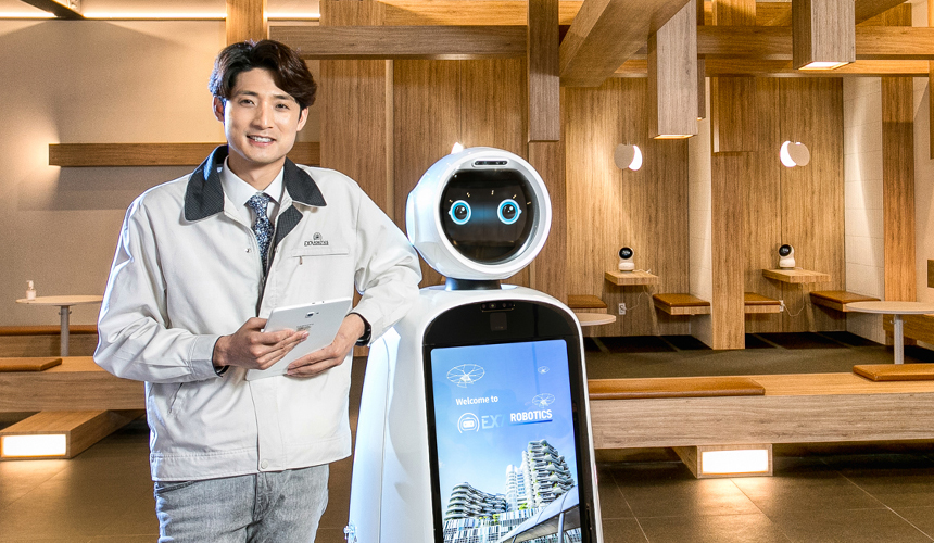 인공지능 로봇과 IOT 시스템, 통합관제 시스템 기술을 융합해 신개념 스마트 빌딩 솔루션을 제공하는 엑사로보틱스. 스마트 빌딩 세계화라는 비전 아래 4차 산업 시대의 최첨단 빌딩 관리로 비용 절감은 물론 비접촉 스마트 빌딩 시대를 열어간다.