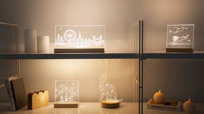 내가 머무는 공간마저 지루해졌다면 수작업의 묘미를 경험할 수 있는 아크릴 무드등 만들기를 추천! 마음을 따뜻하게 비추는 은은한 불빛이 낭만적인 밤을 선물한다.