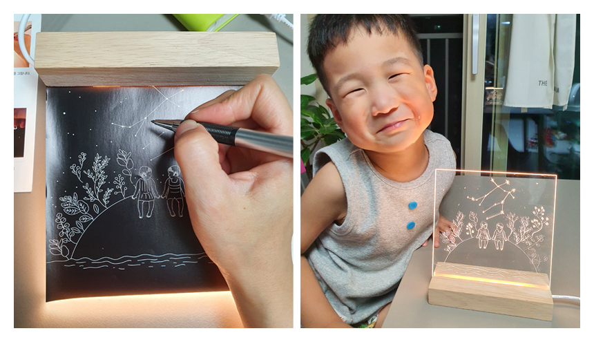 내가 머무는 공간마저 지루해졌다면 수작업의 묘미를 경험할 수 있는 아크릴 무드등 만들기를 추천! 마음을 따뜻하게 비추는 은은한 불빛이 낭만적인 밤을 선물한다.