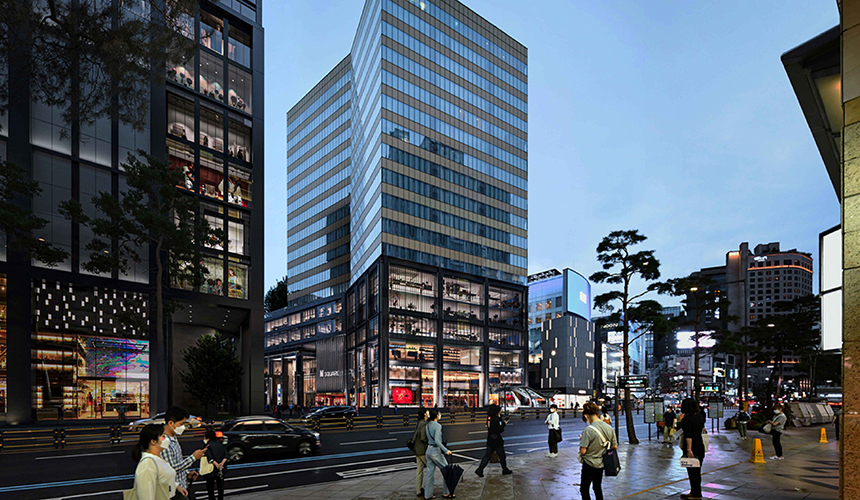 현장 푸드트럭 지원 힘내소(笑) 캠페인의 첫 번째 주인공으로 선정된 이지스명동대수선 현장의 모습을 담았다.